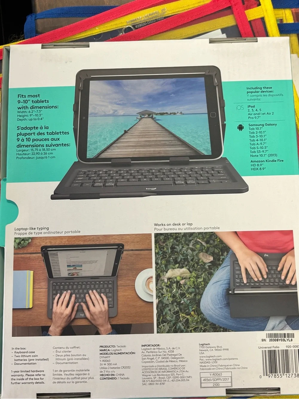 Logitech Universal Folio Bluetooth Keyboard Case — Black